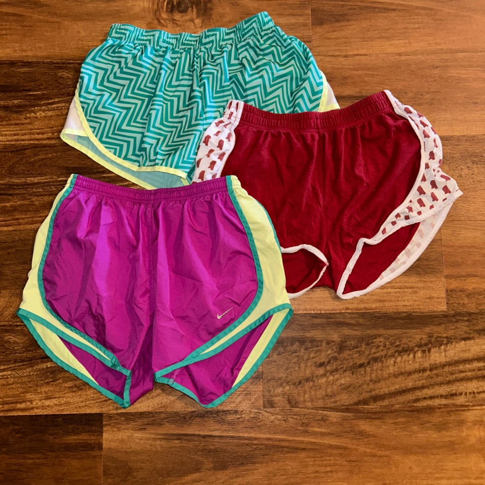 Nike Women's Athletic Shorts - Teal, Red, Purple